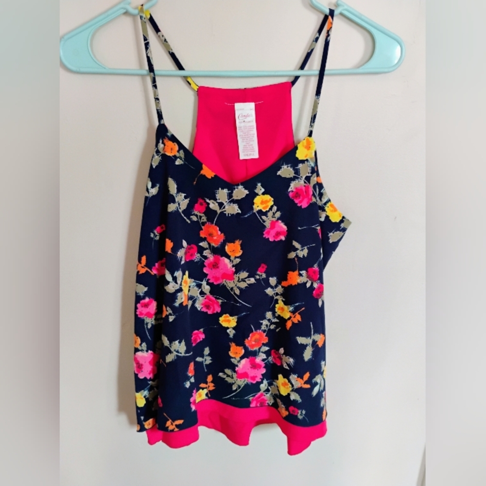 Candie's Blue and Pink‎ Camisole Top